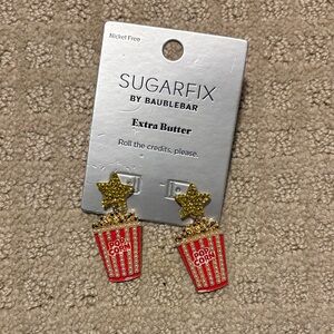 Sugarfix by BaubleBar Popcorn & Star Drop Earrings - Red & Gold
